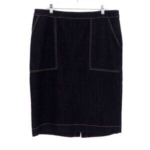 Eloquii Denim Skirt Size 16 Midi Blue